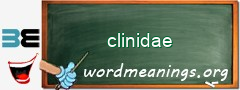 WordMeaning blackboard for clinidae